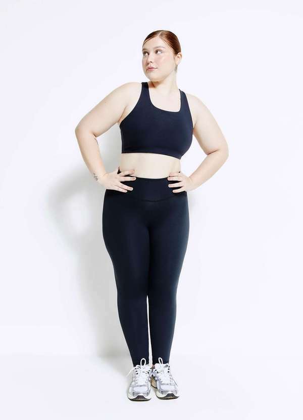 Hering - Calca Legging Esportiva Feminina com Fio Lycra Preto 2