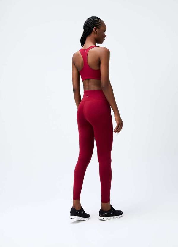 Hering - Calca Legging Esportiva Feminina com Fio Lycra Vermelho 4