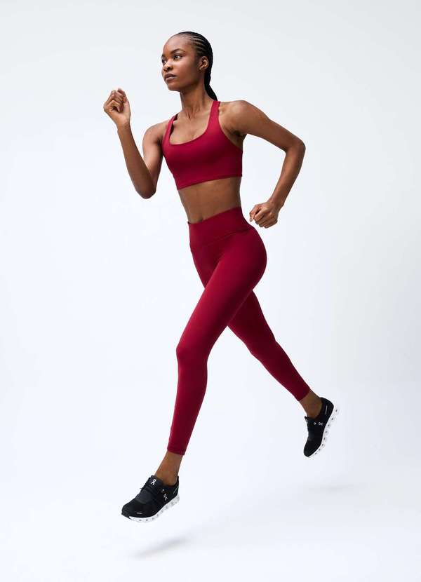 Hering - Calca Legging Esportiva Feminina com Fio Lycra Vermelho 6