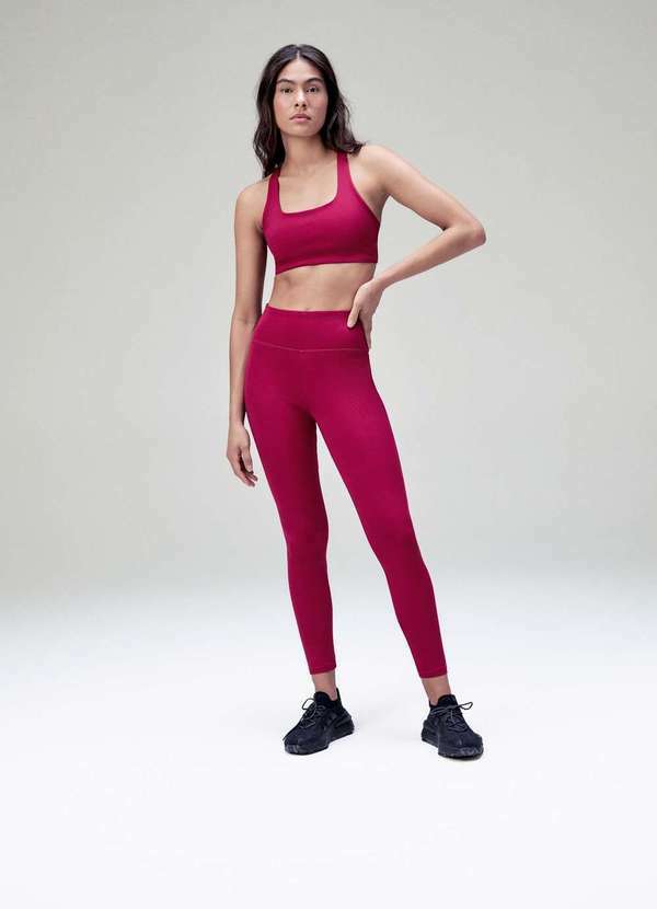 Hering - Calca Legging Esportiva Feminina com Fio Lycra Rosa