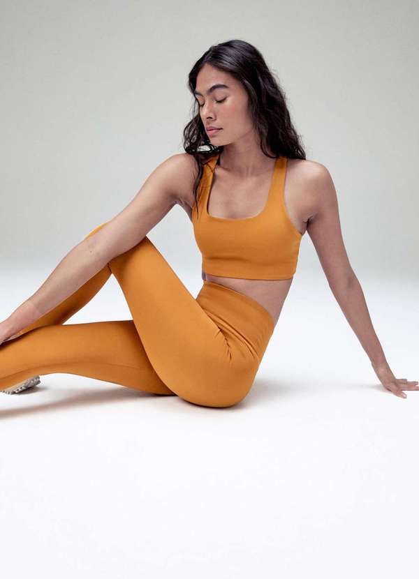 Hering - Calca Legging Esportiva Feminina com Fio Lycra Laranja 3