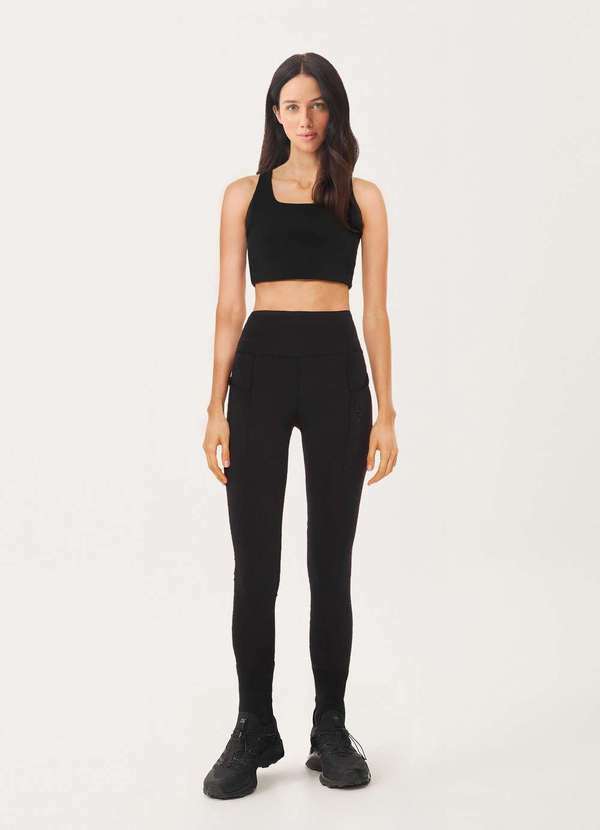 Hering - Calca Legging Feminina Esportiva Corte a Laser Preto