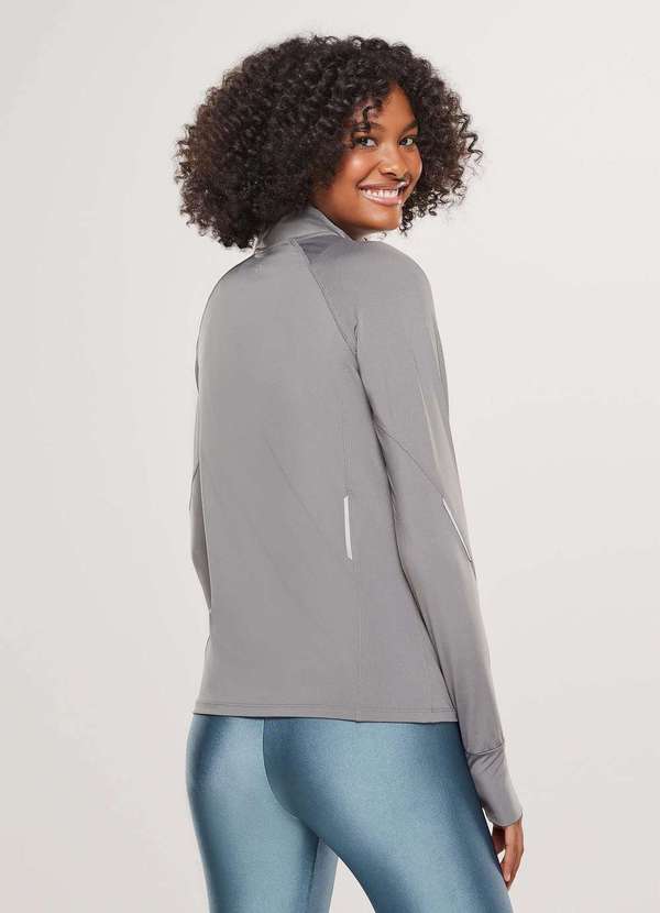 Hering - Jaqueta Esportiva Feminina com Ziper Cinza 3