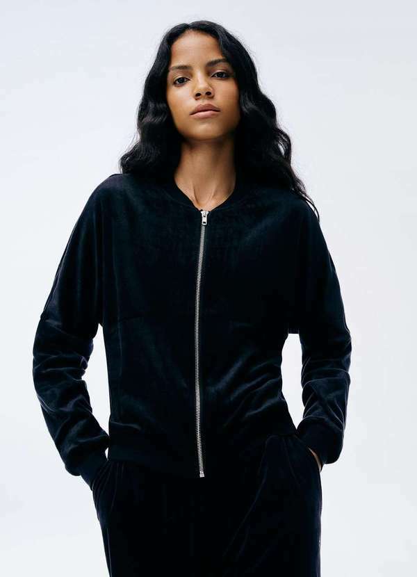 Hering - Jaqueta Feminina em Plush Preto