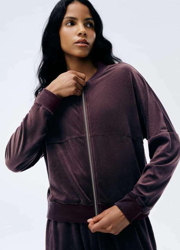 Hering - Jaqueta Feminina em Plush Vermelho