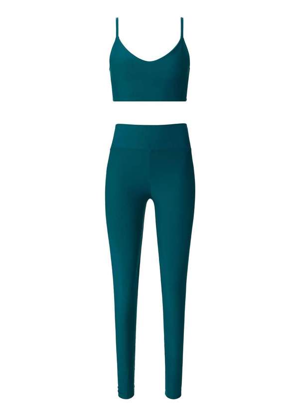 Hering - Kit Top e Legging Esportivo Protecao Uv Verde