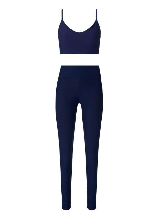 Hering - Kit Top e Legging Esportivo Protecao Uv Azul