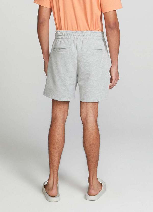 Hering - Bermuda Basica em Moletom Masculina Reta Cinza 2