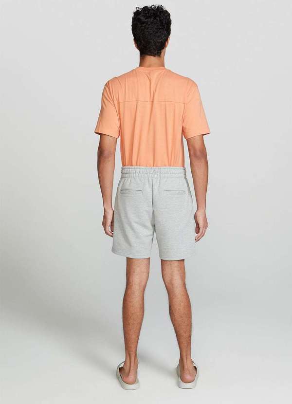 Hering - Bermuda Basica em Moletom Masculina Reta Cinza 8