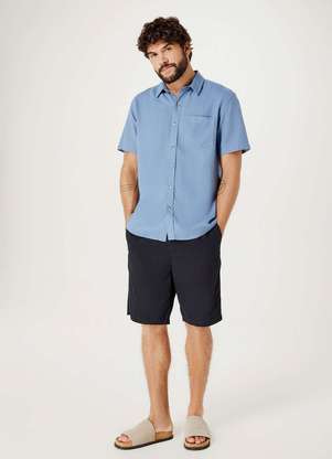 Hering - Bermuda Basica Masculina Reta em Sarja - HERING