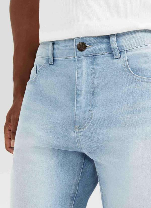 Hering - Bermuda Jeans Masculina Reta com Elastano Azul 2