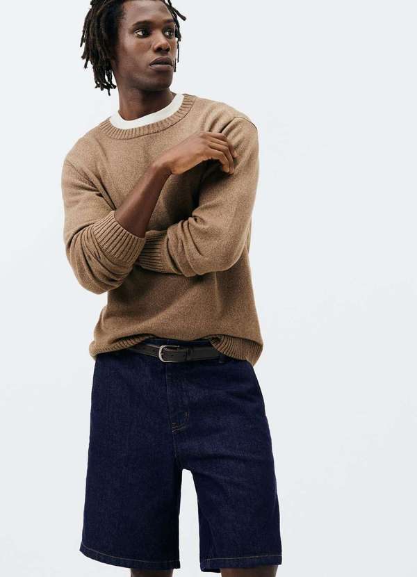 Hering - Bermuda Masculina Comfort Jeans Azul