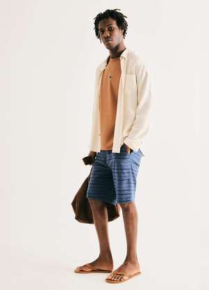 Hering - Bermuda Masculina Fio Tinto Listrada - HERING