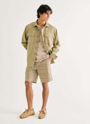 Hering - Bermuda Masculina Fio Tinto Listrada - HERING