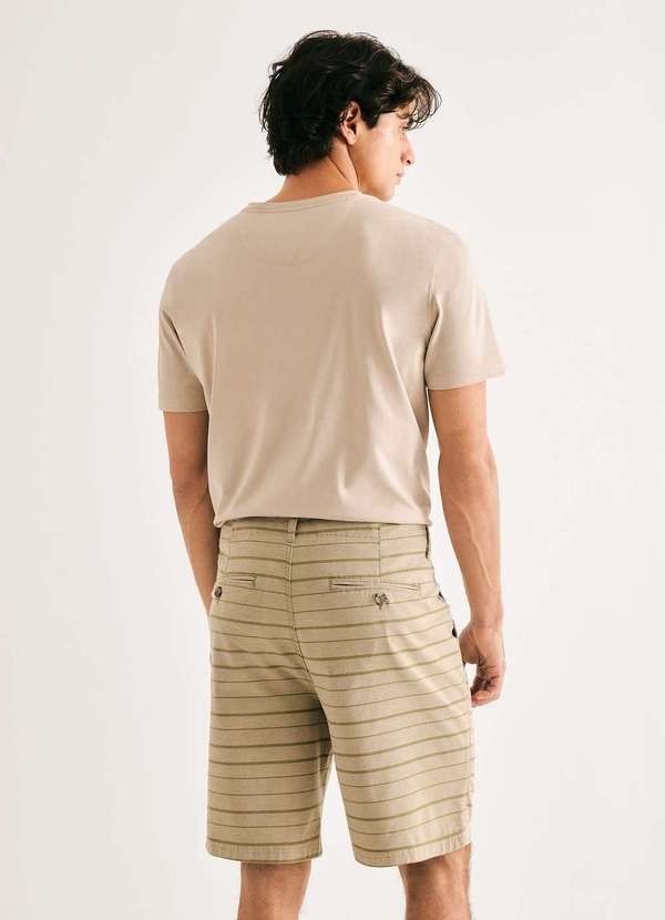 Hering - Bermuda Masculina Fio Tinto Listrada Verde 3