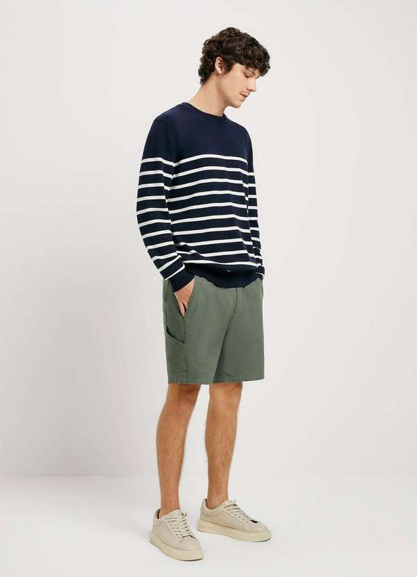 Hering - Bermuda Masculina Reta Carpinteiro Verde