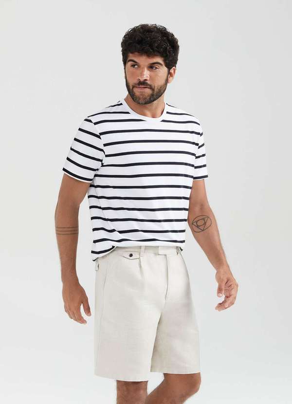 Hering - Bermuda Masculina Reta em Rami Marrom