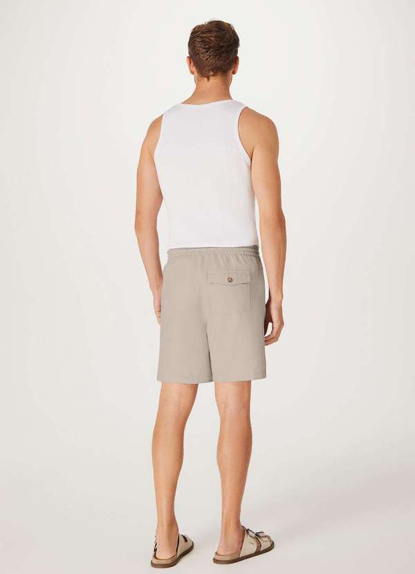 Hering - Bermuda Masculina Reta Fio Tinto Cinza 3