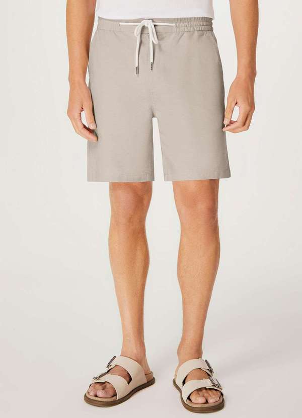 Hering - Bermuda Masculina Reta Fio Tinto Cinza 4