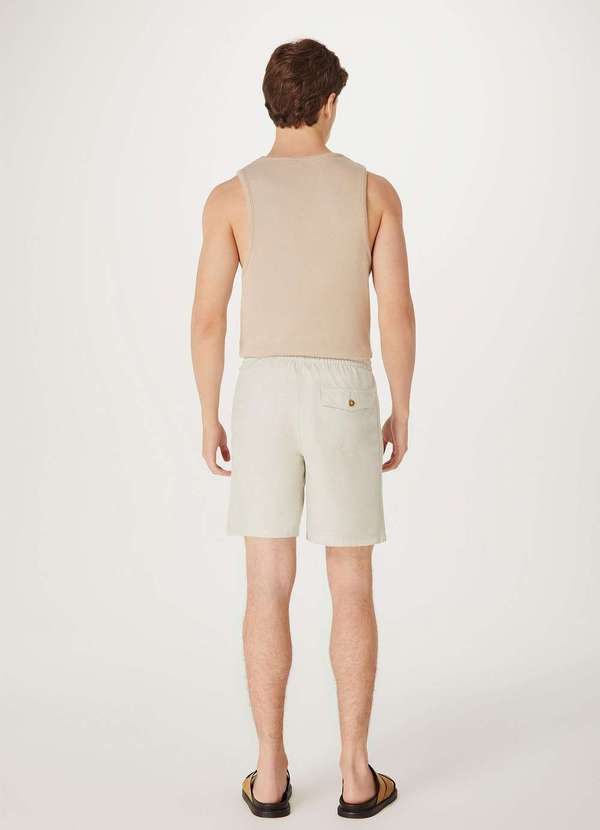 Hering - Bermuda Masculina Reta Fio Tinto Cinza 3