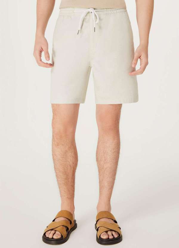 Hering - Bermuda Masculina Reta Fio Tinto Cinza 4