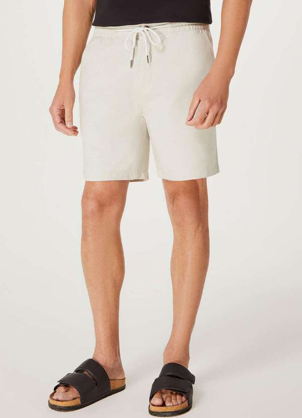 Hering - Bermuda Masculina Reta Fio Tinto Cinza 9