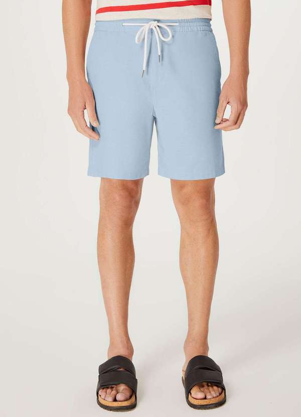 Hering - Bermuda Masculina Reta Fio Tinto Azul 5