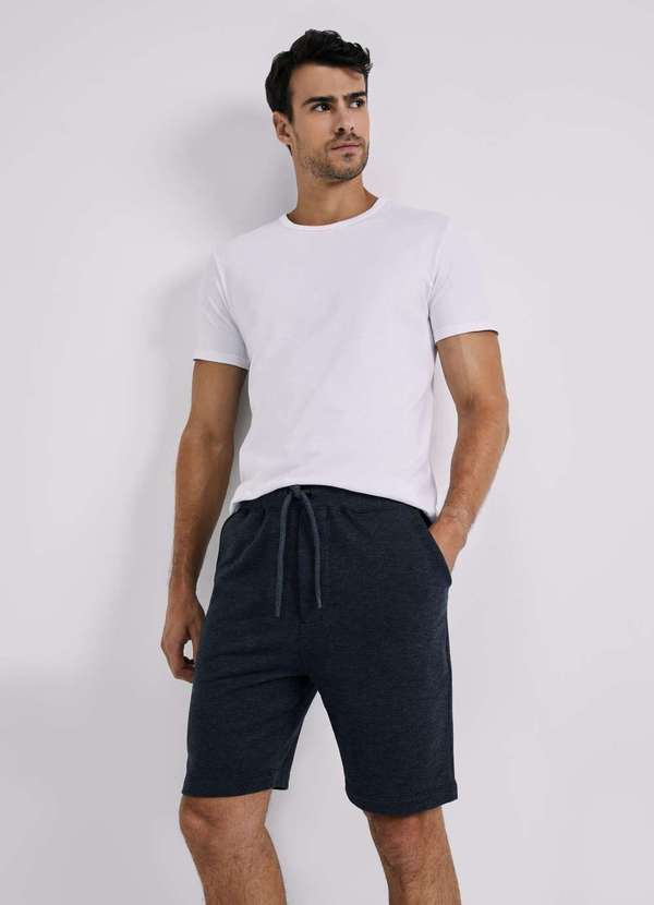 Hering - Kit 2 Bermudas Masculinas em Moletom Preto 6