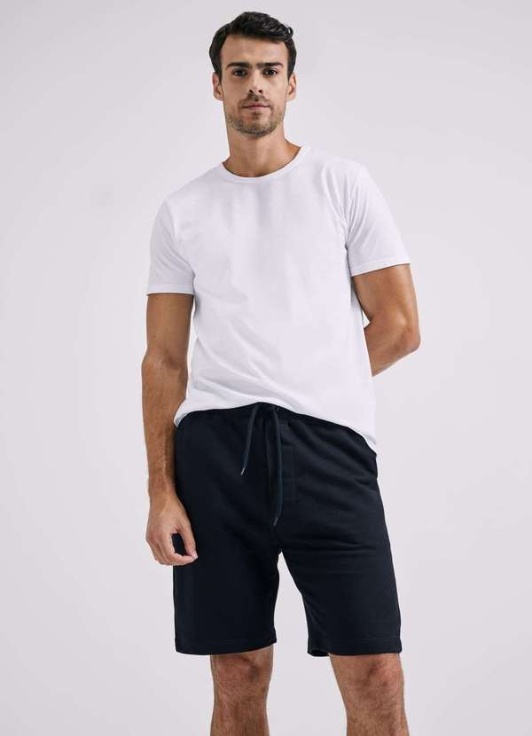 Hering - Kit 2 Bermudas Masculinas em Moletom Preto 6