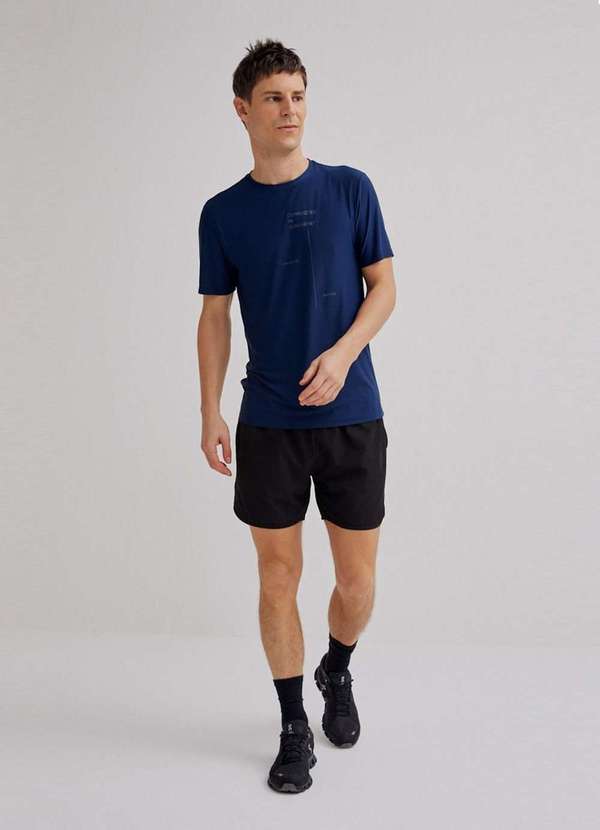 Hering - Shorts Esportivo Masculino Reto Preto