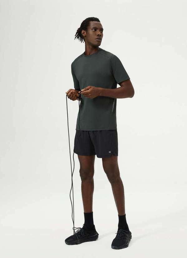 Hering - Shorts Esportivo Runner Masculino Easy Care Preto