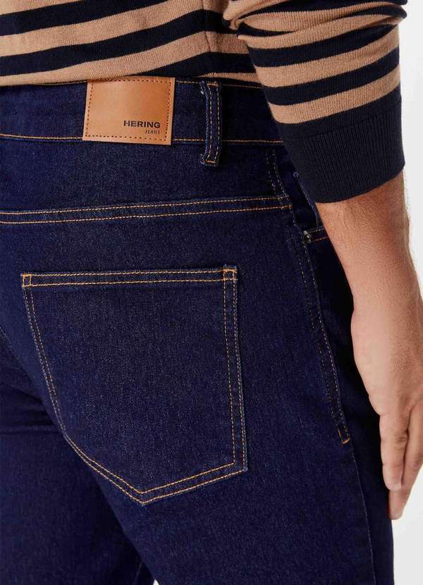 Hering - Calca Jeans Basica Masculina Skinny com Elastano Azul 5
