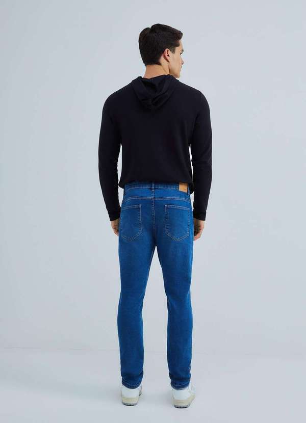 Hering - Calca Jeans Basica Masculina Skinny com Elastano Azul 3