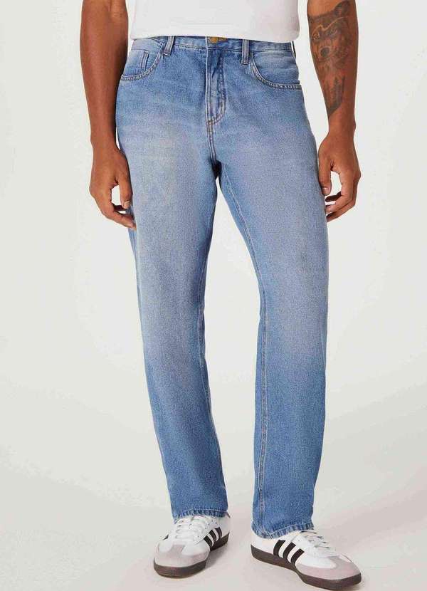 Hering - Calca Jeans Masculina Reta Azul 4