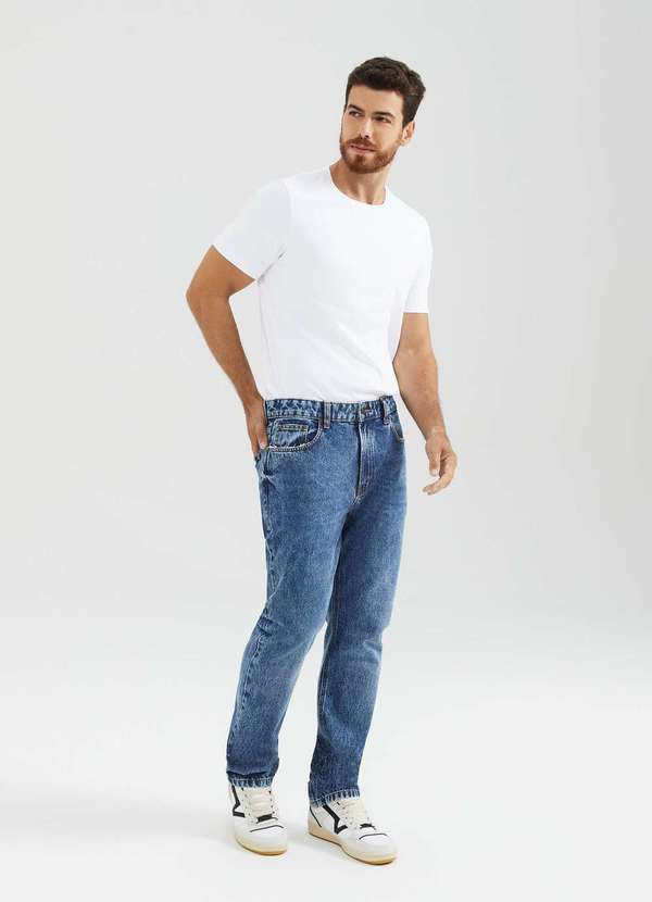 Hering - Calca Jeans Masculina Reta Azul