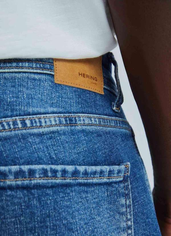 Hering - Calca Jeans Masculina Reta com Elastano Azul 5