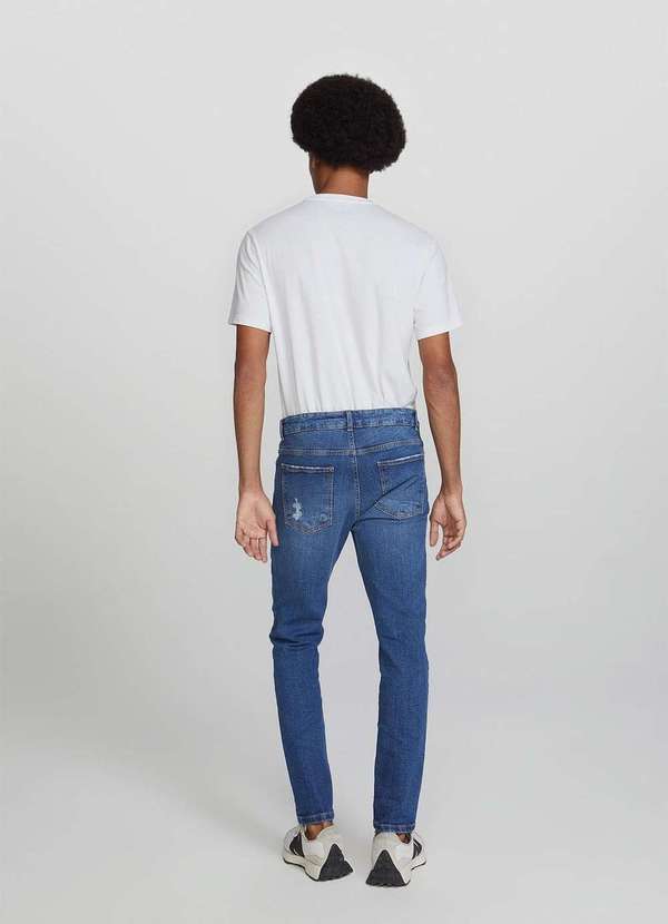 Hering - Calca Jeans Masculina Skinny com Elastano Azul 4