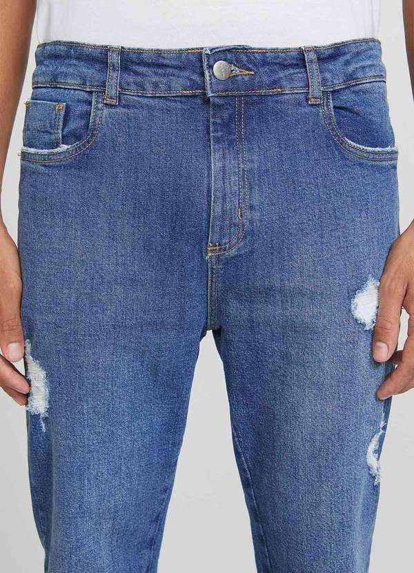 Hering - Calca Jeans Masculina Skinny com Elastano Azul 5