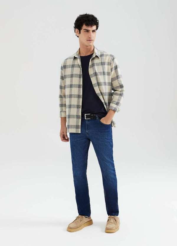 Hering - Calca Jeans Masculina Slim Azul