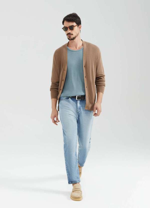 Hering - Calca Jeans Masculina Slim Comfort Azul