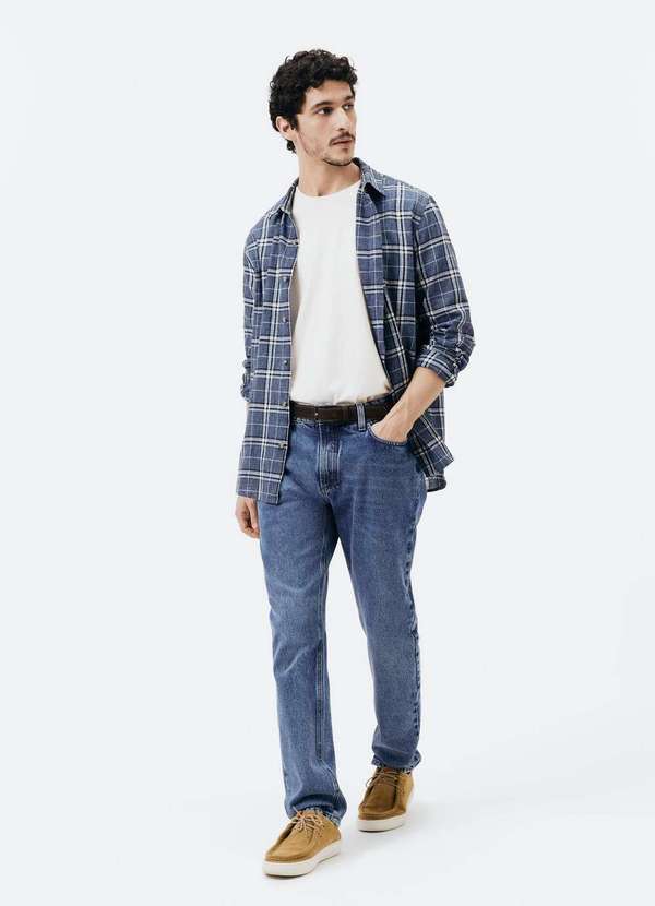 Hering - Calca Masculina Jeans Slim Azul