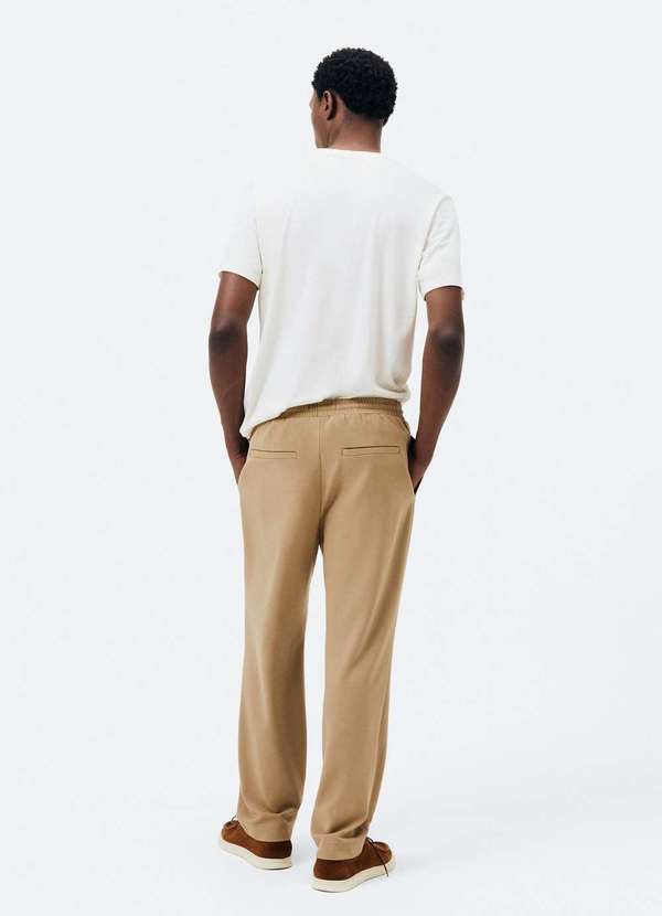 Hering - Calca Masculina Reta com Cos Elastico Bege 3