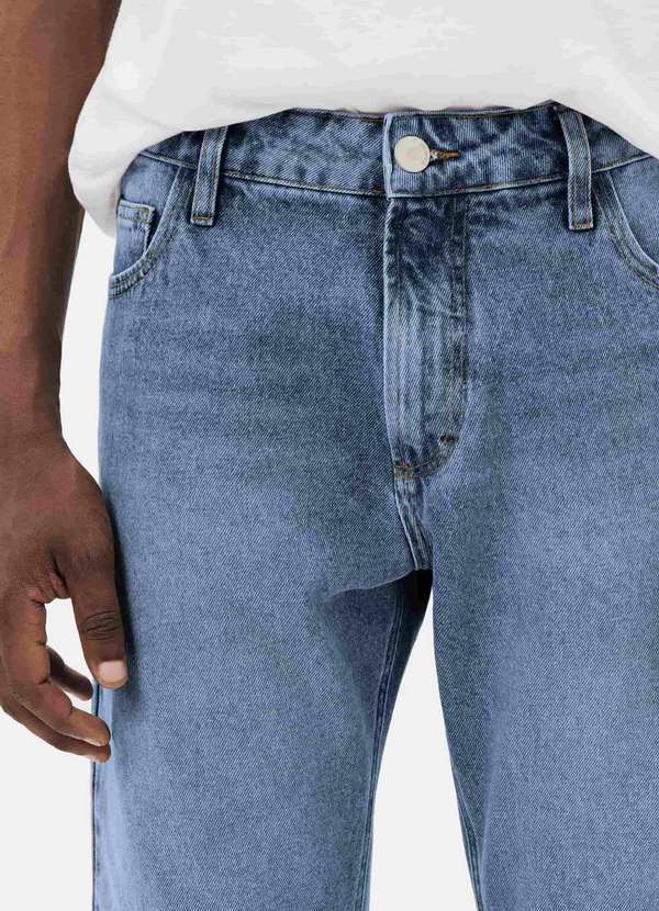 Hering - Calca Masculina Reta em Jeans Azul 2