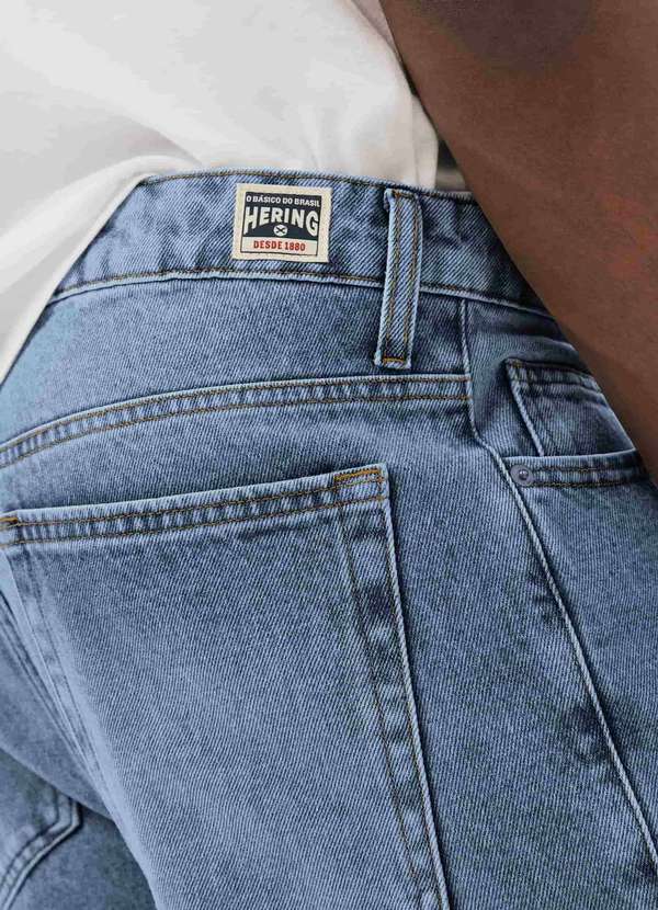 Hering - Calca Masculina Reta em Jeans Azul 5