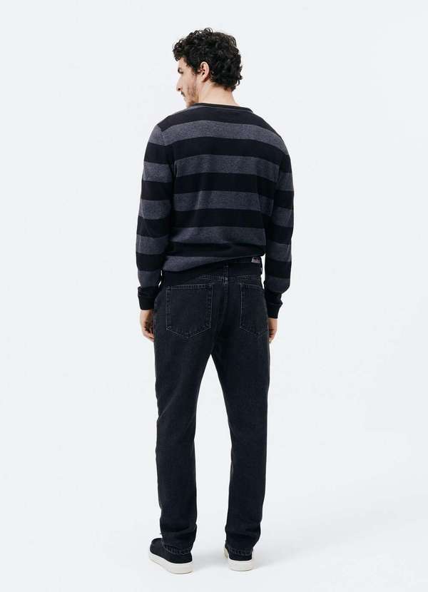 Hering - Calca Masculina Reta em Jeans Preto 3