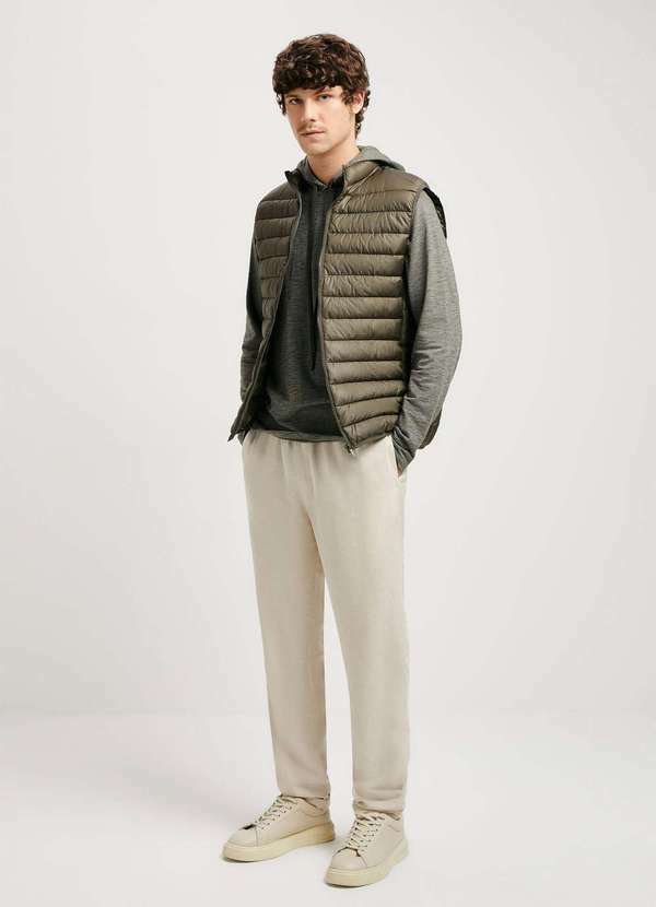 Hering - Calca Masculina Reta em Linho Bege