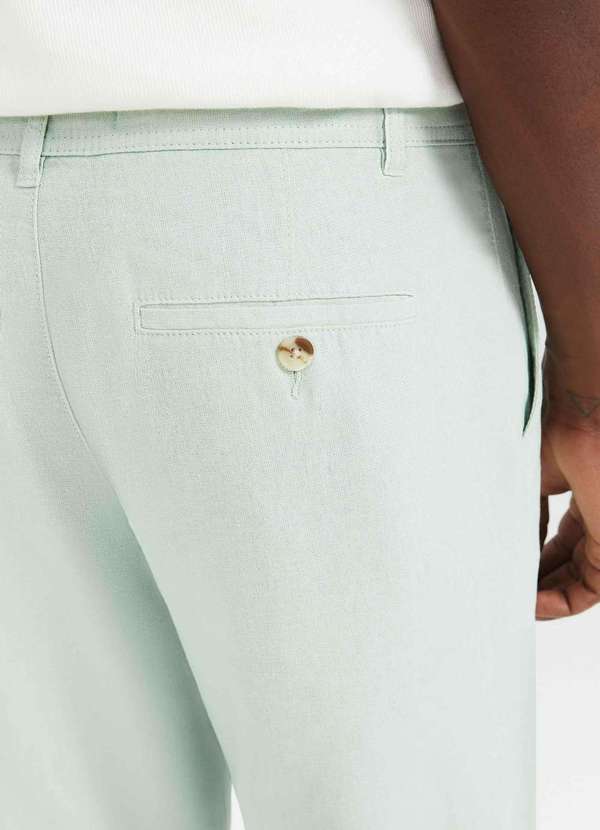 Hering - Calca Masculina Reta em Linho Verde 5