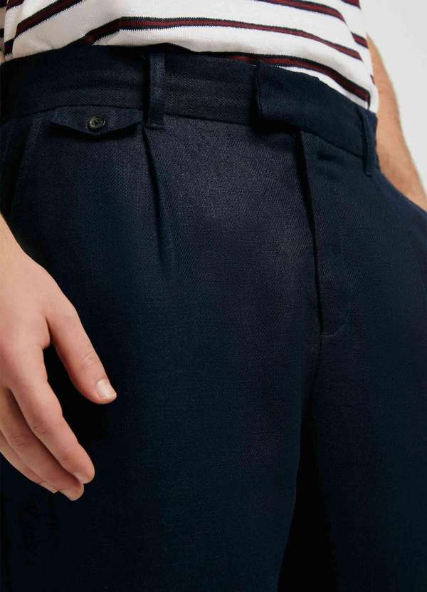 Hering - Calca Masculina Reta em Rami Azul 4