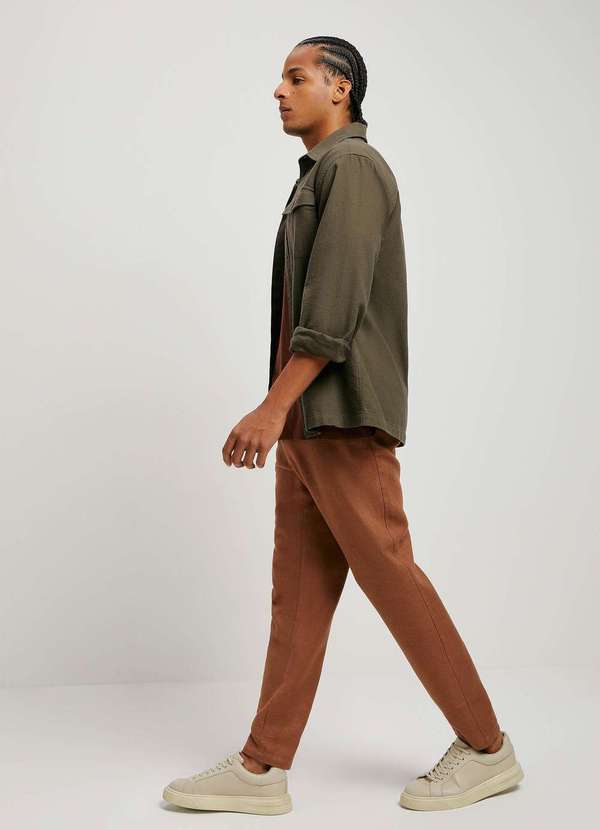 Hering - Calca Masculina Reta em Rami Marrom