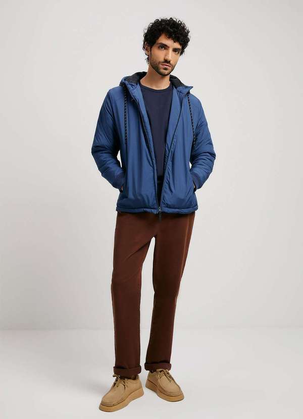 Hering - Calca Masculina Reta em Sarja Peletizada Marrom